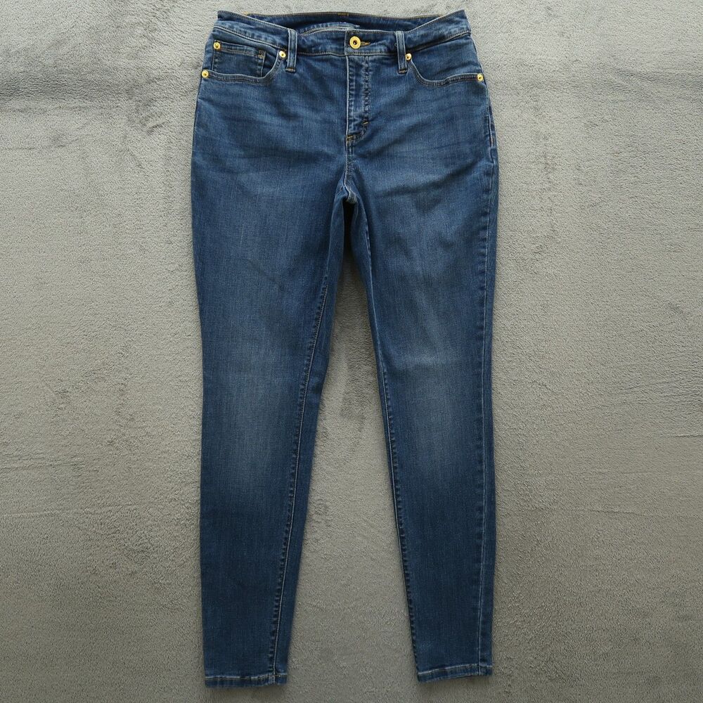 INC Jeans Women's Size 8/29 Blue Mid-Rise Skinny Denim 29" Inseam Stretch
